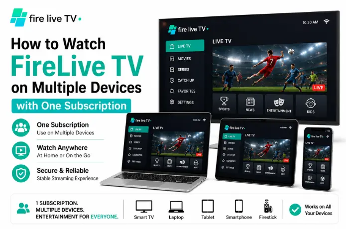 How to watch FireLive TV on multiple devices with one subscription